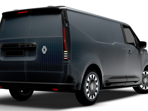 Renault Trafic e Tech Panel Van 2025 Modello 3D