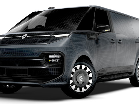 Renault Trafic e Tech Panel Van 2025 Modello 3D
