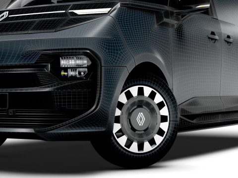 Renault Trafic e Tech Panel Van 2025 Modello 3D