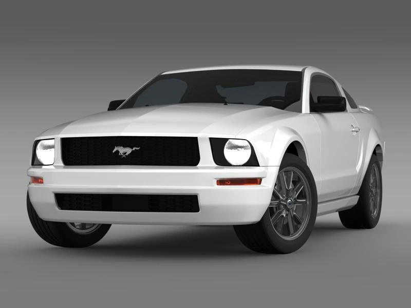 ford mustang 2005 3D Model .c4d .max .obj .3ds .fbx .stl .blend 
