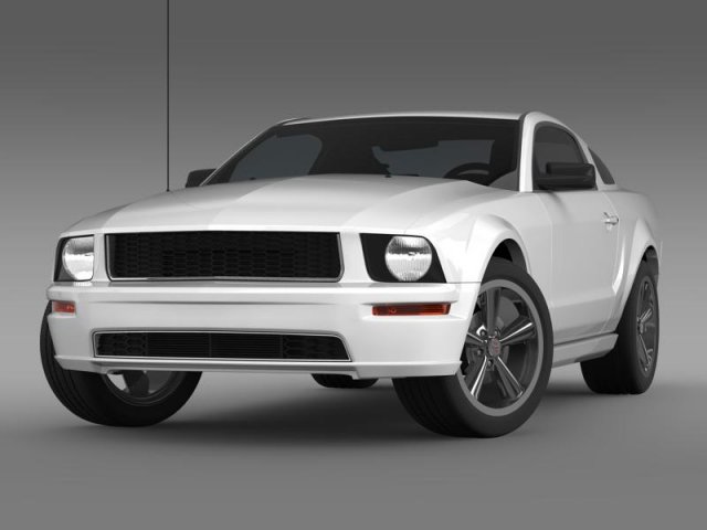ford mustang bullit 2008 Modelo 3D .c4d .max .obj .3ds .fbx .stl .blend