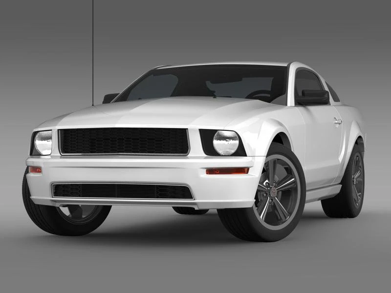 ford mustang bullit 2008 3D Model .c4d .max .obj .3ds .fbx .stl .blend 