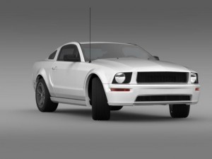 ford mustang bullit 2008 Modelo 3D