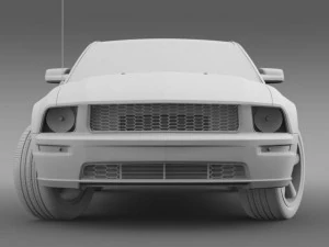 ford mustang bullit 2008 3D Model