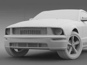 ford mustang bullit 2008 3D Model