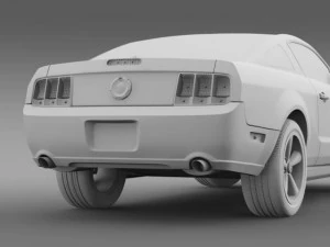 ford mustang bullit 2008 3D Model