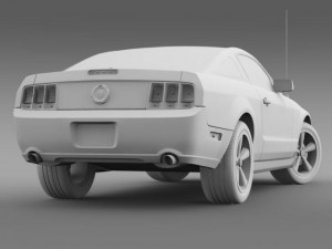 ford mustang bullit 2008 Modelo 3D