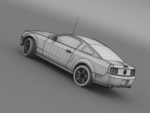 ford mustang bullit 2008 Modelo 3D