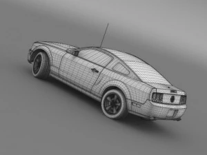 ford mustang bullit 2008 3D Model