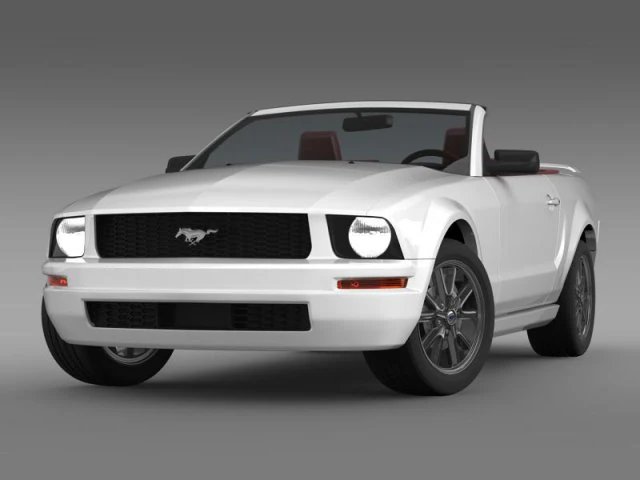 फोर्ड मस्टैंग कन्वर्टिबल 2005 3D मॉडल .c4d .max .obj .3ds .fbx .stl .blend 