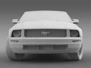 फोर्ड मस्टैंग कन्वर्टिबल 2005 3D मॉडल