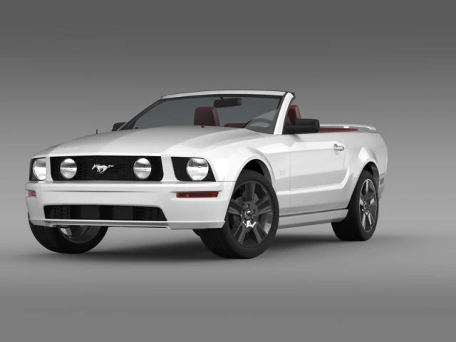 फोर्ड मस्टैंग कन्वर्टिबल जीटी 2005 3D मॉडल .c4d .max .obj .3ds .fbx .stl .blend 
