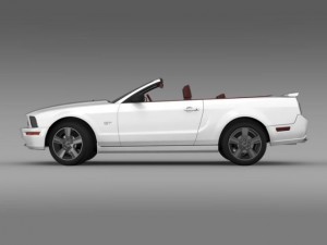 ford mustang convertible gt 2005 3D 模型