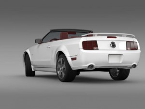 ford mustang convertible gt 2005 3D 模型