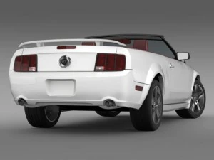 फोर्ड मस्टैंग कन्वर्टिबल जीटी 2005 3D मॉडल