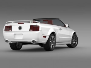 ford mustang convertible gt 2005 3D 模型