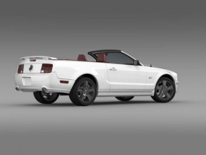 ford mustang convertible gt 2005 3D 模型