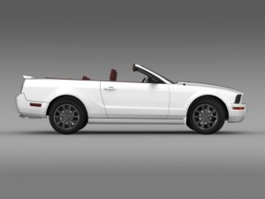 ford mustang convertible gt 2005 3D 模型