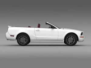 फोर्ड मस्टैंग कन्वर्टिबल जीटी 2005 3D मॉडल