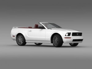 ford mustang convertible gt 2005 3D 模型
