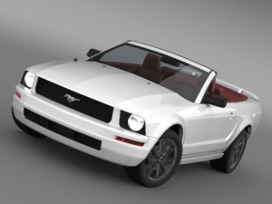 ford mustang convertible gt 2005 3D 模型