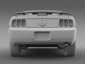 फोर्ड मस्टैंग कन्वर्टिबल जीटी 2005 3D मॉडल