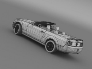 ford mustang convertible gt 2005 3D 模型