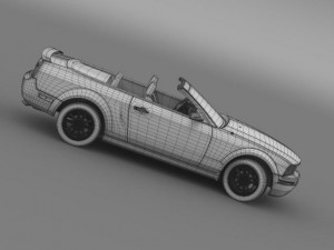 ford mustang convertible gt 2005 3D 模型