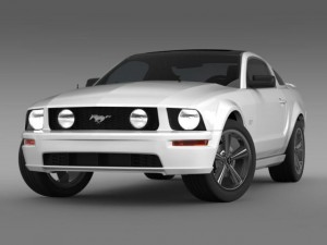 ford mustang glassroof gt 2009 Modelo 3D