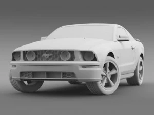 ford mustang glassroof gt 2009 3D Model