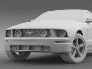 ford mustang glassroof gt 2009 3D Model