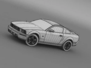 ford mustang glassroof gt 2009 3D Model