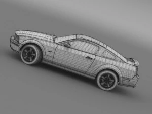 ford mustang glassroof gt 2009 3D Model