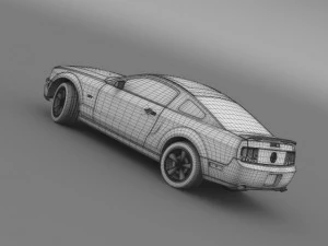 ford mustang glassroof gt 2009 3D Model