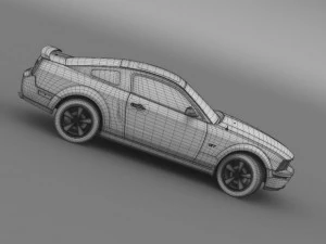 ford mustang glassroof gt 2009 3D Model