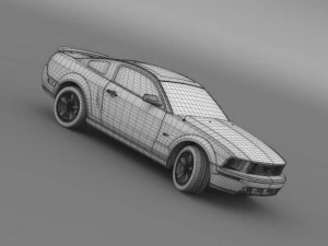 ford mustang glassroof gt 2009 3D Model