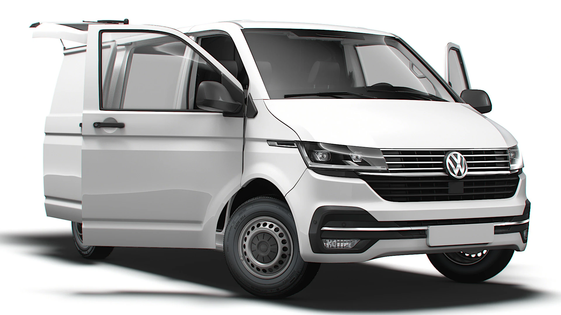 VW Transporter Van T6 L1H1 HQ Int Valve 2020 3D Model .c4d .max .obj .3ds .fbx .stl .blend 