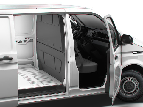 VW Transporter Van T6 L2H1 HQ Int 2020 3D Model
