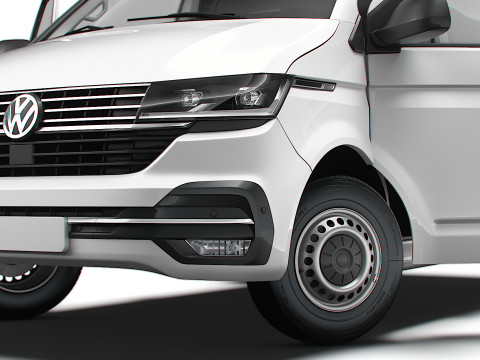 VW Transporter Van T6 L2H1 HQ Int 2020 3D Model