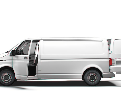 VW Transporter Van T6 L2H1 HQ Int 2020 3D Model