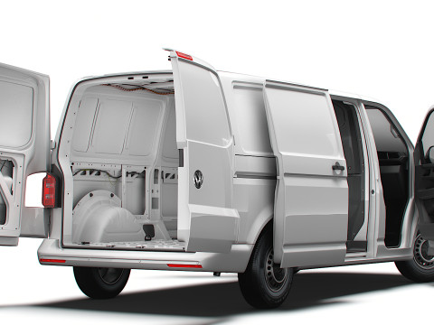 VW Transporter Van T6 L2H1 HQ Int 2020 3D Model