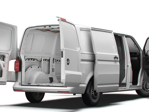 VW Transporter Van T6 L2H1 HQ Int 2020 3D Model
