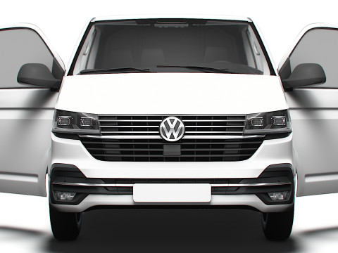 VW Transporter Van T6 L2H1 HQ Int 2020 3D Model