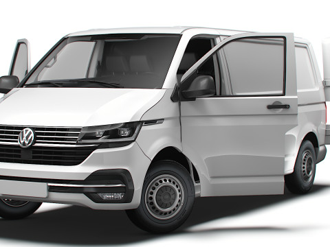 VW Transporter Van T6 L2H1 HQ Int 2020 3D Model
