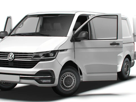 VW Transporter Van T6 L2H1 HQ Int 2020 3D Model