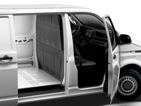 VW Transporter Van T6 L2H1 HQ Int 2020 3D Model