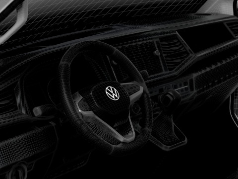 VW Transporter Van T6 L2H1 HQ Int 2020 3D Model