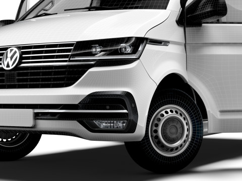 VW Transporter Van T6 L2H1 HQ Int 2020 3D Model