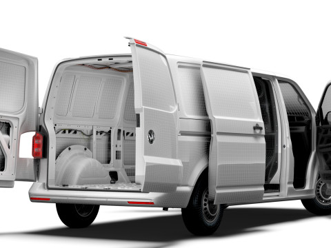 VW Transporter Van T6 L2H1 HQ Int 2020 3D Model