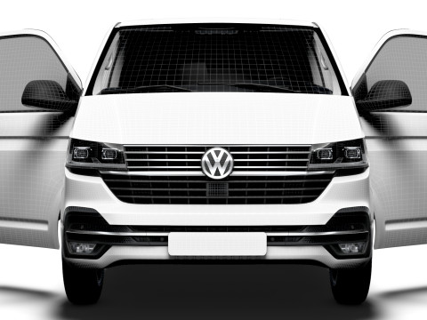 VW Transporter Van T6 L2H1 HQ Int 2020 3D Model
